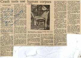 Crash tests use human cor...