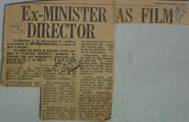 Ex - Minister as Film Dir...