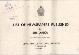 List of Newspapers Publis...
