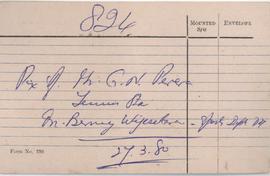 Major. J.V.Appleby, Tenni...