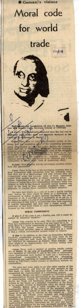 Moral Code for World Trade