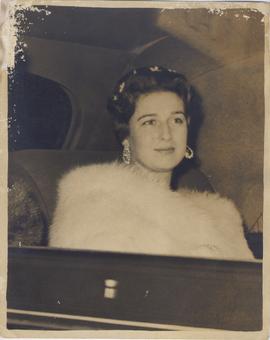 The Queen drove in state ...