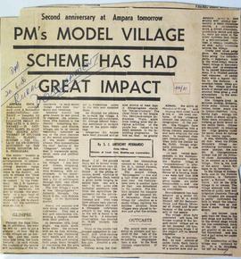 PM's Model Village Scheme...