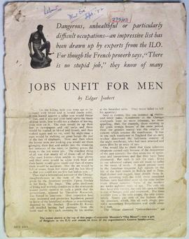 Jobs Unfit for Men