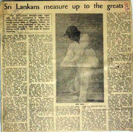Sri Lankans Measure up to...