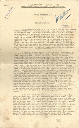Literary Newsletter