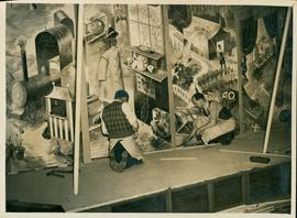 Wonkman Fitting the Mural...