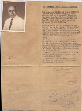 Mr.Taleyratne Joined Serv...