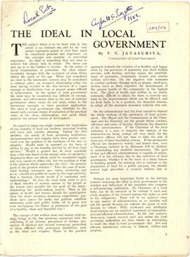 The Ideal in Local Govern...