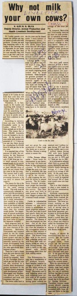 Why Not Milk Your Own Cows?