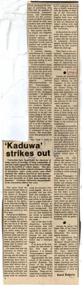 ‘Kaduwa’ Strikes Out