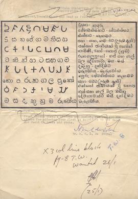 The Sinhala Characters of...