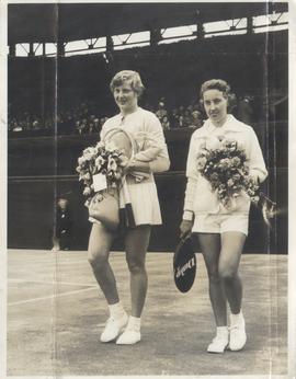 Angela Mortimer and Chris...