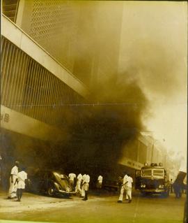 Smoke billowing out of th...