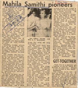 Mahila Samithi Pioneers