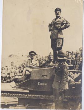 Mussolini Adressing at hi...