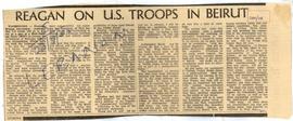 Reagan on U.S. Troops in ...