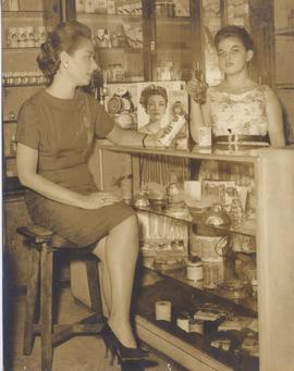 In the cosmetics departme...