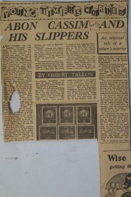 Abon Cassim and his Slippers