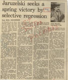 Jaruzelski Seeks A Spring...