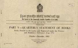 Part V-Quarterly Statement