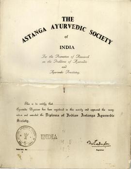 THE ASTANGA AYURVEDIC SOC...