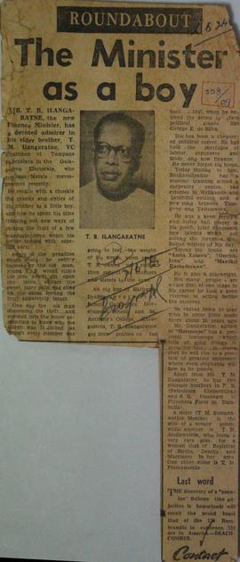 The Minister as a Boy