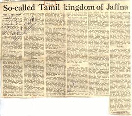 So-Called Tamil Kingdom o...