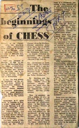 The Beginnings of CHESS
