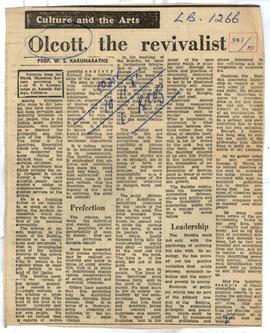 Olcott. the revivalist