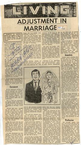 Adjustment in Marriage