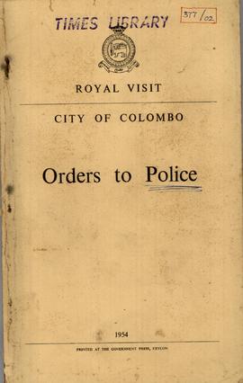Orders To Police