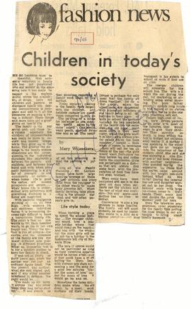 Children in Today's Society
