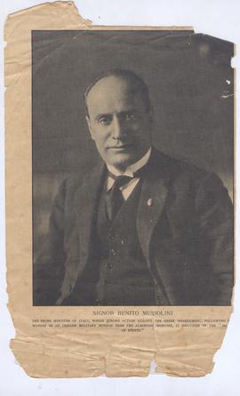Signor Benito Mussolini