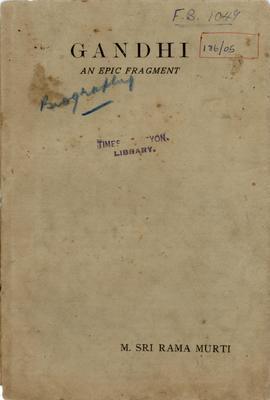 Gandhi An Epic Fragment