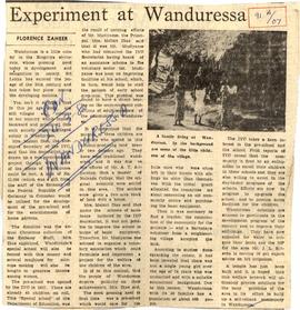 Experiment at Wanduress