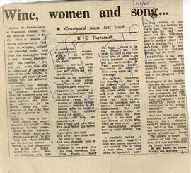 Wine,Women and song.....