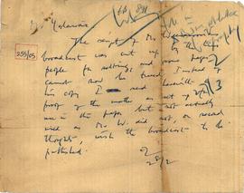 A Letter Of D.B.Jayatilaka