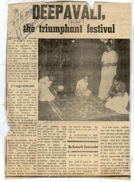 Deepavali the triumphant ...