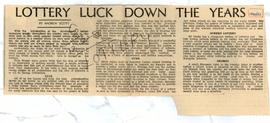 Lottery Luck Down the Years
