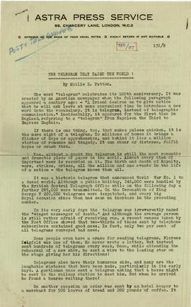 The Telegram That Dazed T...
