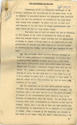The Psychology Of The Law